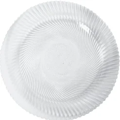 Gifi Service vaisselle transparent strié 18 pièces Marmara