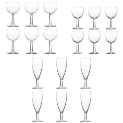 Gifi Service verre à pied ballon et flûte 18 pièces