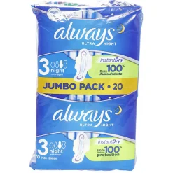 Gifi Bien-Être^Serviette hygiénique x20 ALWAYS Ultra night