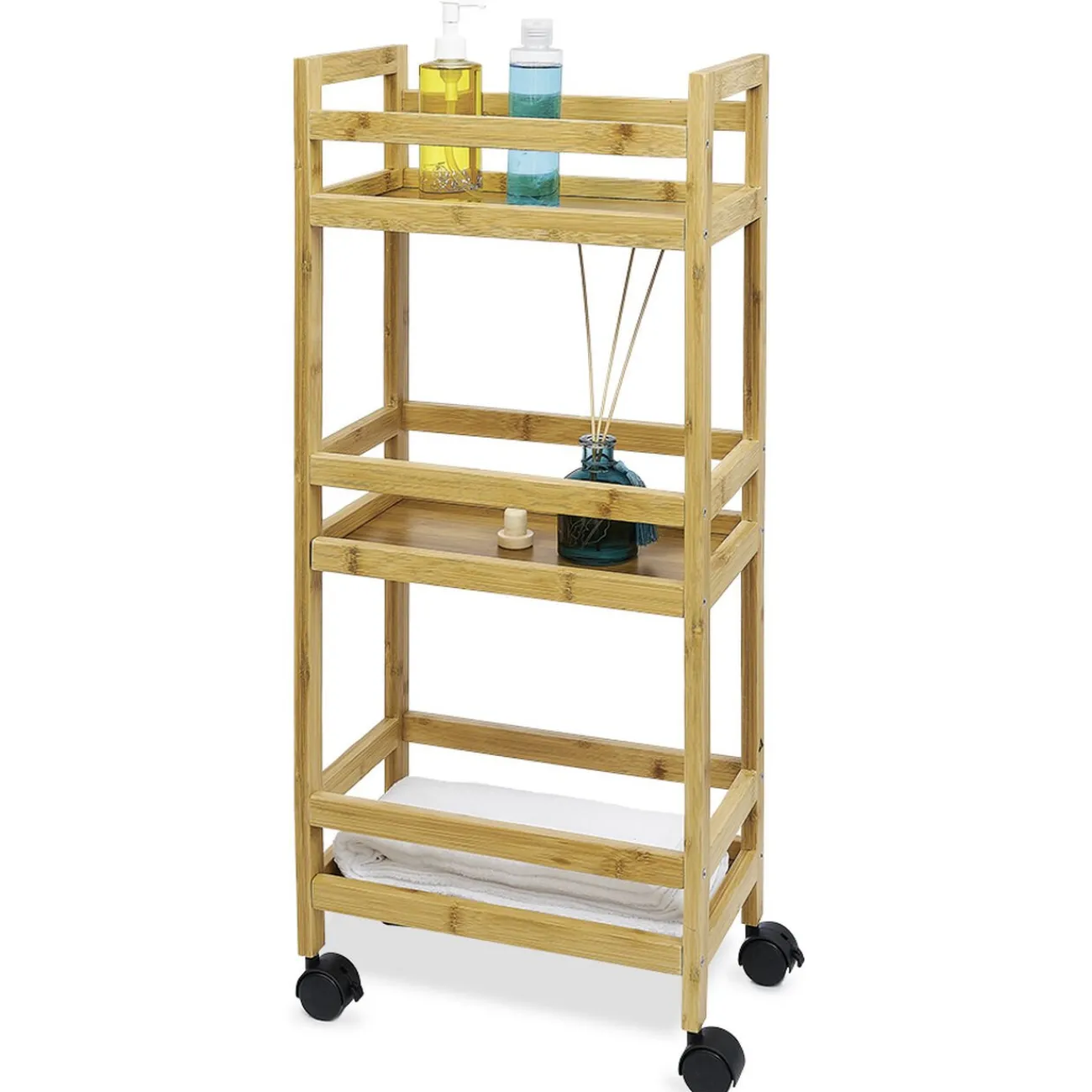 Gifi Aménagement Salle De Bain^Serviteur bambou 3 niveaux