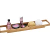 Gifi Equipement Douche^Serviteur de baignoire en bambou