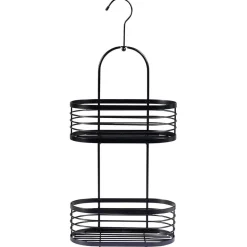 Gifi Equipement Douche^Serviteur de douche 2 niveaux métal noir