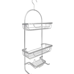 Gifi Equipement Douche^Serviteur de douche gris alu à accrocher 3 niveaux