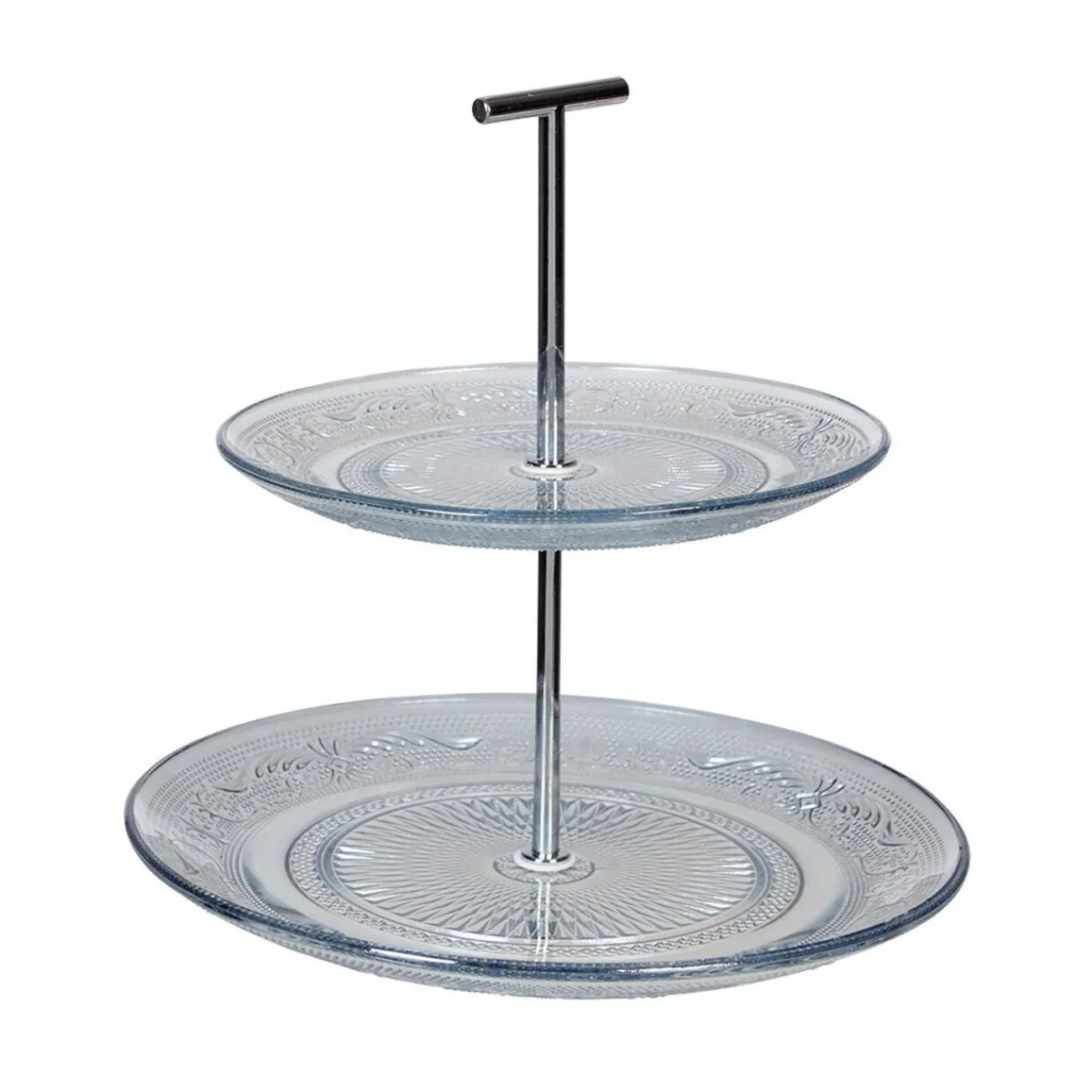 Gifi Serviteur double étage en verre