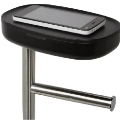 Gifi Equipement Wc^Serviteur WC 3 en 1 avec brosse dérouleur et support compartimenté