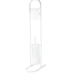 Gifi Aménagement Salle De Bain^Serviteur WC blanc support papier et brosse