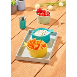 Gifi Set apéritif 10 pièces : 1 planche + 3 coupelles + 6 pics