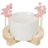 Gifi Set apéritif Aloha coupelle et pique flamant rose x 8
