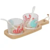 Gifi Set apéritif Aloha planche coupelle cuillère