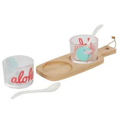 Gifi Set apéritif Aloha planche coupelle cuillère