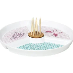 Gifi Set apéritif porcelaine design flamant rose