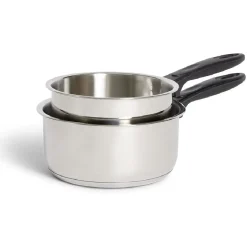 Gifi Set casserole inox x2 - Ø16cm et Ø18cm