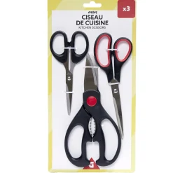 Gifi Set ciseaux de cuisine x3