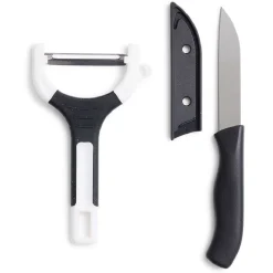 Gifi Set couteau et éplucheur inox et plastique - 3 modèles