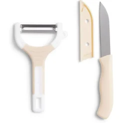Gifi Set couteau et éplucheur inox et plastique - 3 modèles
