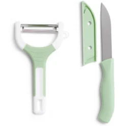 Gifi Set couteau et éplucheur inox et plastique - 3 modèles