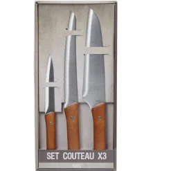 Gifi Set de 3 couteaux de cuisine