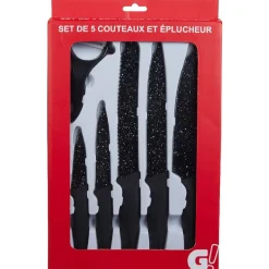 Gifi Set de 5 couteaux et 1 éplucheur