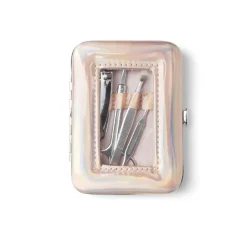 Gifi Beauté^Set manucure 5 pièces avec trousse iridescente - 4 modèles