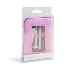 Gifi Beauté^Set manucure 5 pièces avec trousse iridescente - 4 modèles