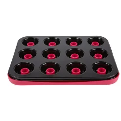 Gifi Set moule à muffins avec fond amovible et plateau