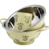 Gifi Set passoire, saladier, porte-ustensiles vert design ananas