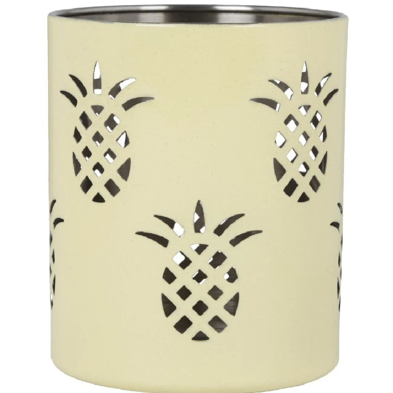 Gifi Set passoire, saladier, porte-ustensiles vert design ananas