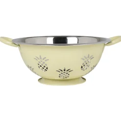 Gifi Set passoire, saladier, porte-ustensiles vert design ananas