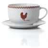 Gifi Set petit déjeuner en porcelaine design poule