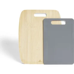 Gifi Set planche à découper x2 bambou et plastique