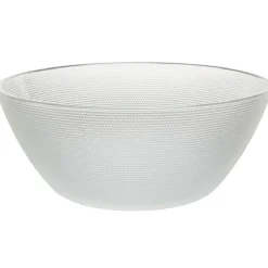 Gifi Set saladier avec coupelles x6 verre transparent martelé