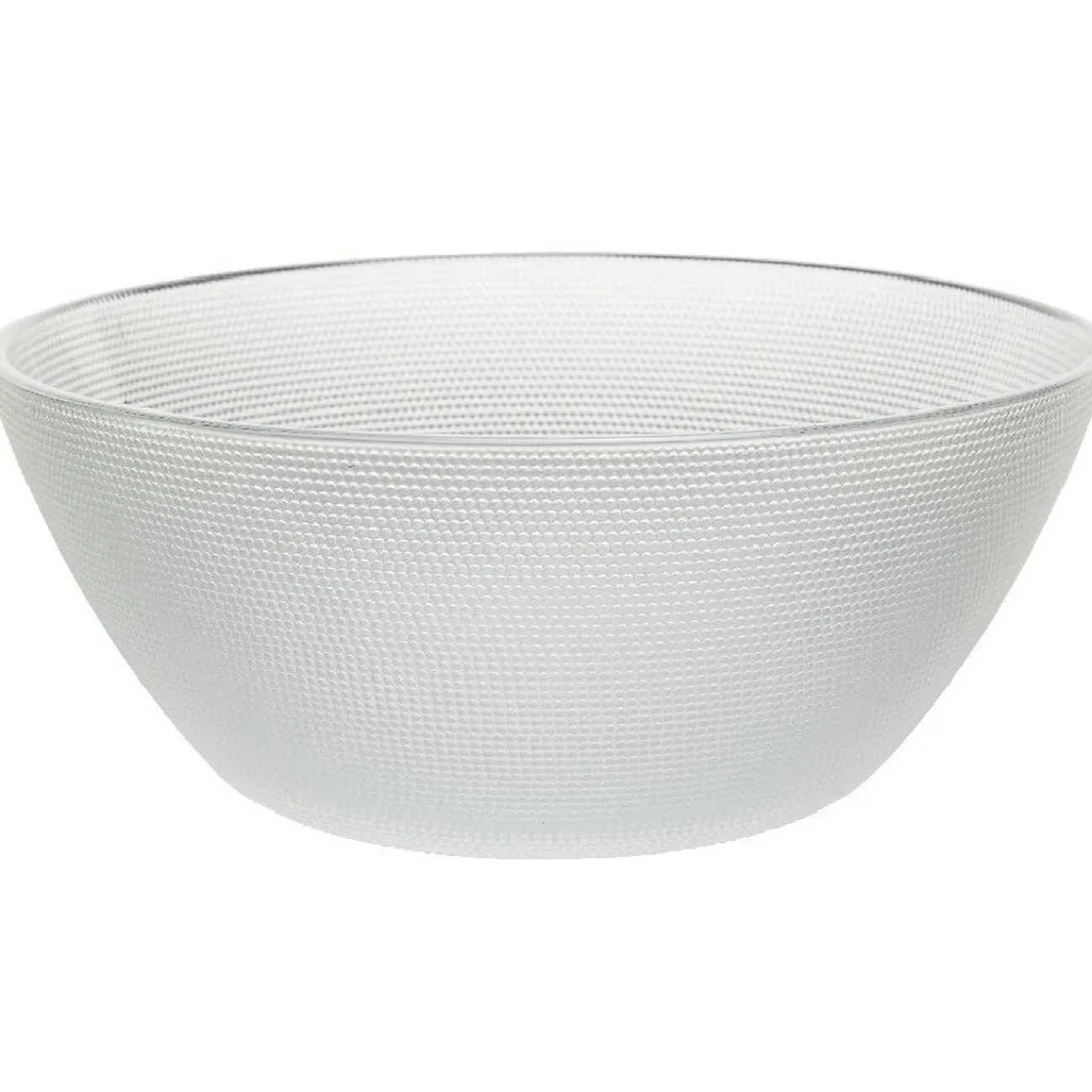 Gifi Set saladier avec coupelles x6 verre transparent martelé