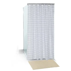 Gifi Aménagement Salle De Bain^Set salle de bain tapis/rideau/anneaux - 2 modèles