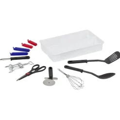 Gifi Set ustensile de cuisine 11 pièces avec bac de rangement