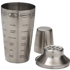 Gifi Shaker cocktail recettes acier gris