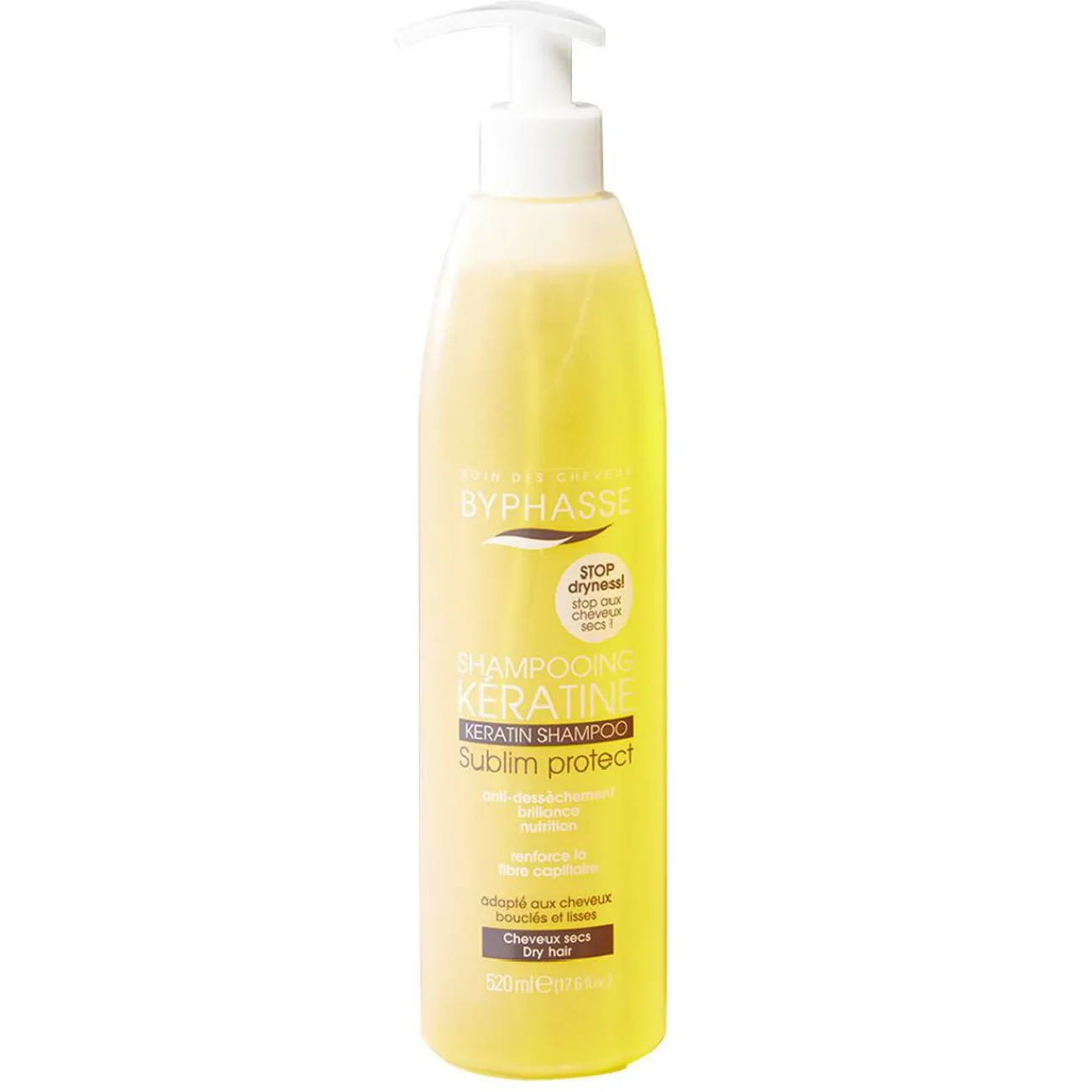 Gifi Bien-Être^Shampooing kératine Byphasse sublim'protect 520 ml cheveux secs