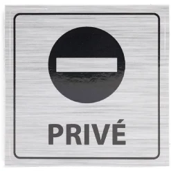 Gifi Colle Et Adhésif^Signalétique adhésive - Sens interdit privé - 8x8 cm
