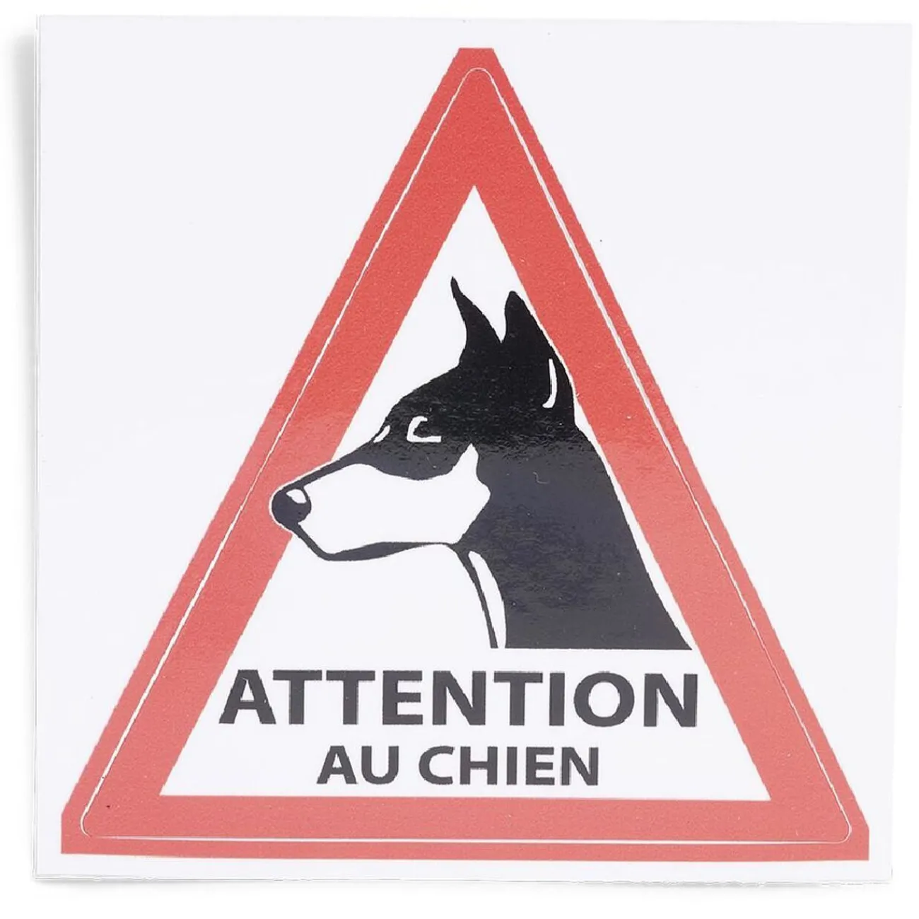 Gifi Colle Et Adhésif^Signalétique adhésive "Attention au chien" - 8x8 cm