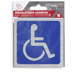 Gifi Colle Et Adhésif^Signalétique adhésive "Handicapé à mobilité réduite" - 8x8 cm