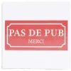 Gifi Colle Et Adhésif^Signalétique adhésive "Pas de pub, merci" - 8x8 cm