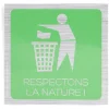 Gifi Colle Et Adhésif^Signalétique adhésive "Respectons la nature" - 8x8 cm
