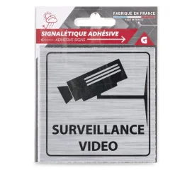 Gifi Colle Et Adhésif^Signalétique adhésive "Surveillance vidéo" - 8x8 cm