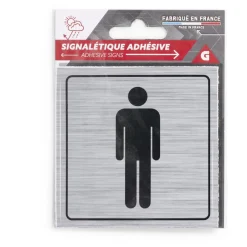Gifi Colle Et Adhésif^Signalétique adhésive "WC homme" - 8x8 cm