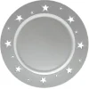 Gifi Sous assiette plastique motif étoile argenté
