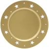 Gifi Sous assiette plastique motif étoile doré