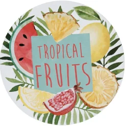 Gifi Sous verre design tropical x6