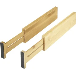 Gifi Séparateur extensible de tiroir bambou naturel x2