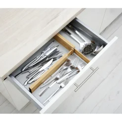 Gifi Séparateur extensible de tiroir bambou naturel x2