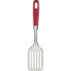 Gifi Spatule ajourée en inox avec manche en polypropylène rouge
