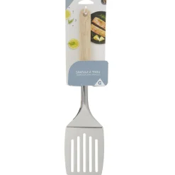Gifi Spatule ajourée en inox avec manche en bois